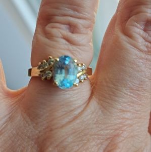 Topaz and Diamond Ring